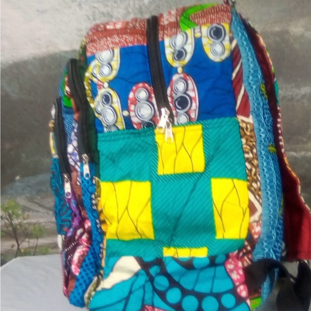 Colorful Patchwork Backpack - image 2